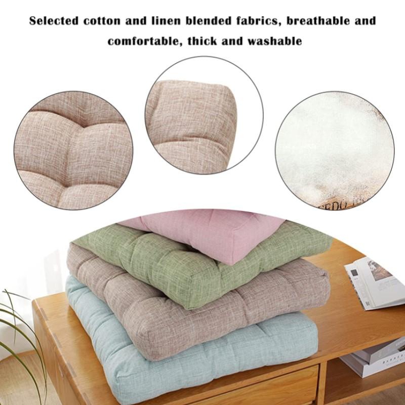 Orange Large Floor Seat Pillow Gift Square Floor Cushions for Adults Cushion Tatami Sofa Yoga Meditation Patio Swing Chair Pad
