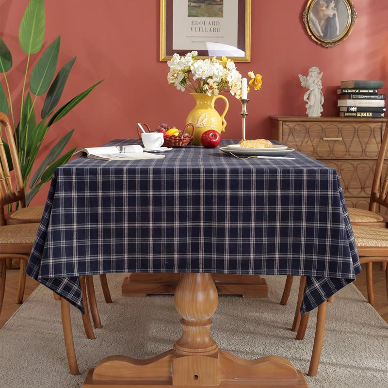 

Amazon American Yarn-Dyed Polyester-Cotton Plaid Decorative Coffee Green Coffee Table Tablecloth Dining Table Cloth 60*60