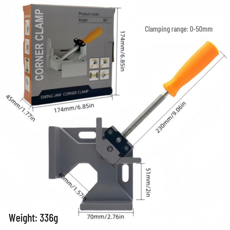90° Mini Corner Clamp - Right Angle, Quick-Fix for Woodworking, Welding, Picture Frames, Glass, Fish Tanks
