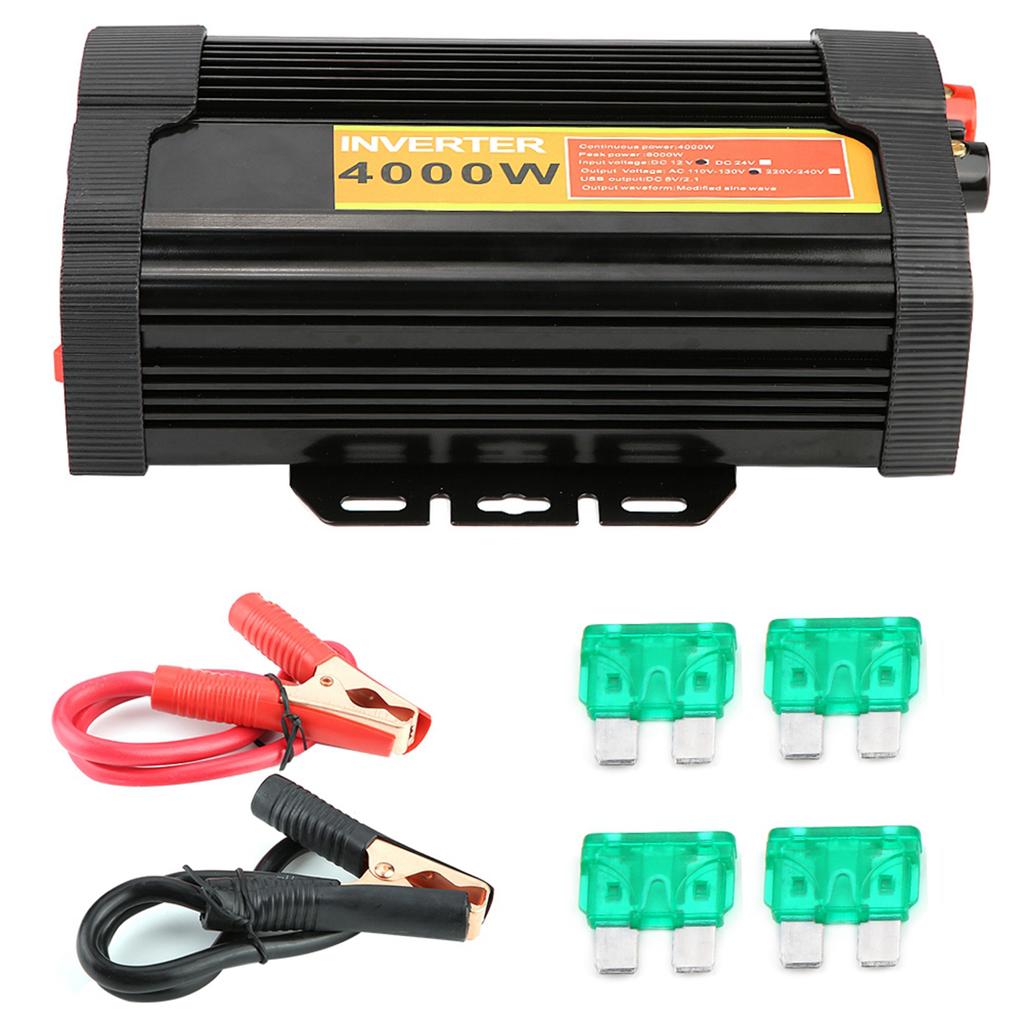12V DC to 110V AC 4000W Car Auto Voltage Transformer Inverter Converter Car  4000W Power Inverter Inverter  Inverter