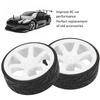 1Celsius10 Racing RC Car Wheel Plastic Wheel Hub with Grooved Rubber RC Car Spare Accessory