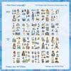 Cross-border Honey Glaze Retro Sticker Book - Cute Girl DIY Journal Material