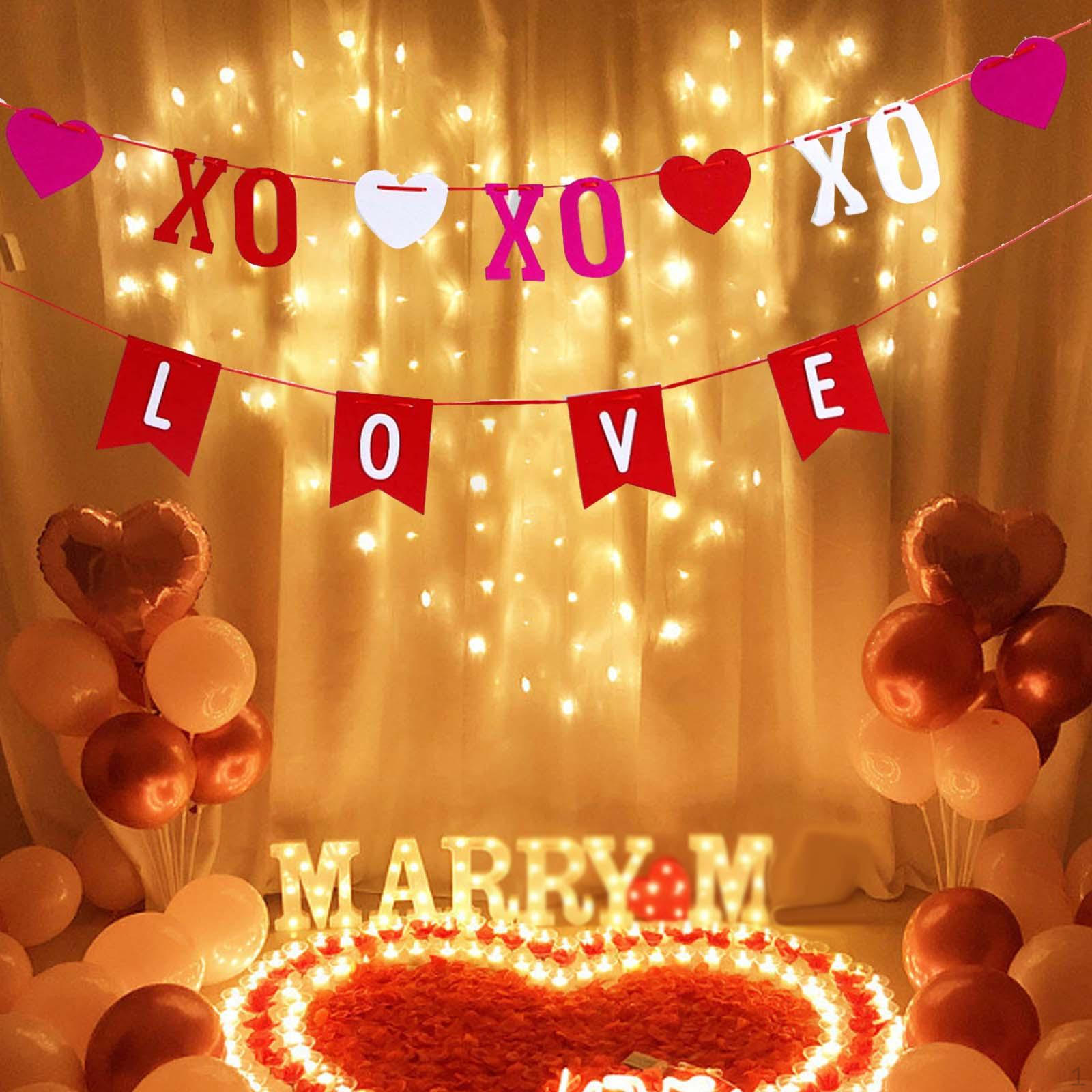 

Valentine s Day Burlap Banner, Heart Gifts, Shaped XO