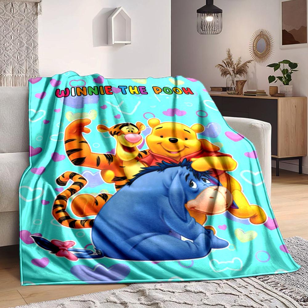 1Pc Winnie Pooh Adventure Blanket Soft And Comfortable Casual Warm Camping Travel Christmas Halloween Xmas Gift M924576