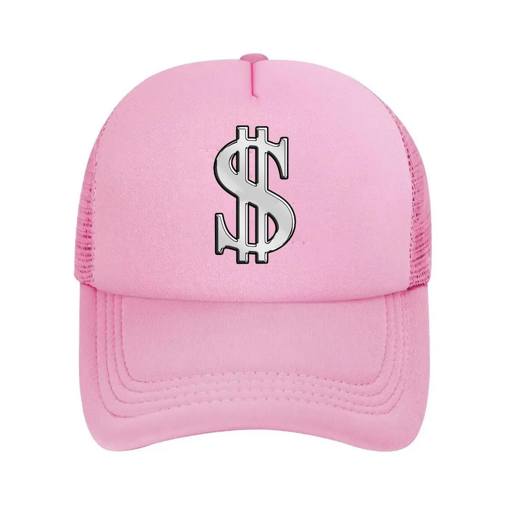 D Metallic Dollar Sign Graphic Mesh Baseball Cap For Womens Unisex FeUnisex Beach Dad Hat Snapback Cap