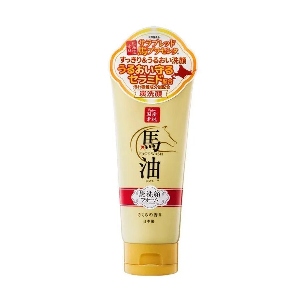 Lisan Horse Oil Charcoal Facial Cleansing Foam 130g 6-Pack Set