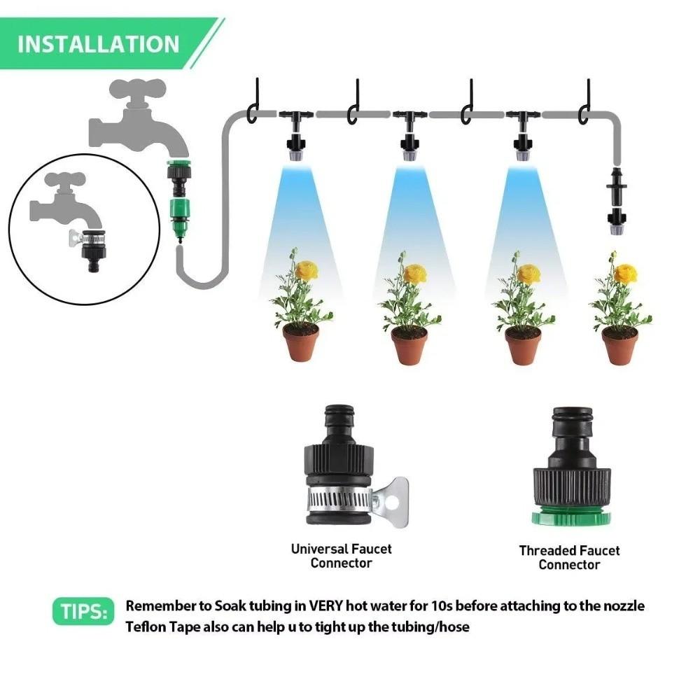 Plastic Automatic Watering Kit Fog Nozzles Spray Misting System Drip Irrigation System  Outdoor
