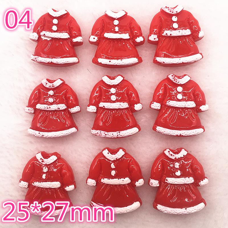 NEW 5Pcs Mixed Resin Christmas Series Crafts Flat Back Cabochon DIY Jewelry Making