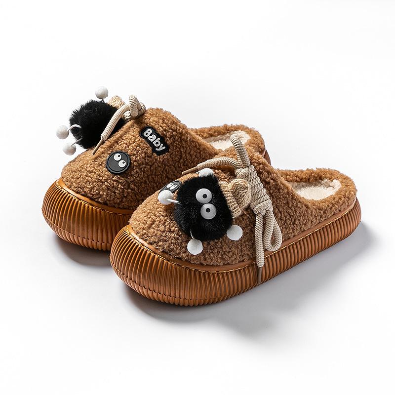 2025 New Autumn and Winter New Products Cute Plush Cartoon Comfortable Home Anti-collision Cotton Shoes