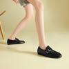 [First Layer Cowhide] 2026 New Metal Buckle Embellished Soft Leather Comfortable Casual Versatile Women's Commuting Shoes