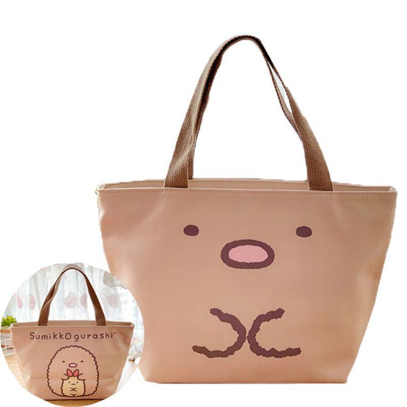 Sumikkogurashi Multicoloured Lunch Bag With Smooth Zippers And Comfortable Handle