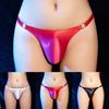 Panties Shiny Briefs Shiny Solid Color Thong Underpants