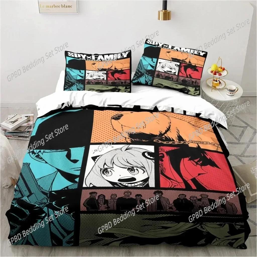 Comforter 3D Printing Spy Family Anya Anime Bedding Set 3D Printed Suitable For Bedroom Kids Home Textile