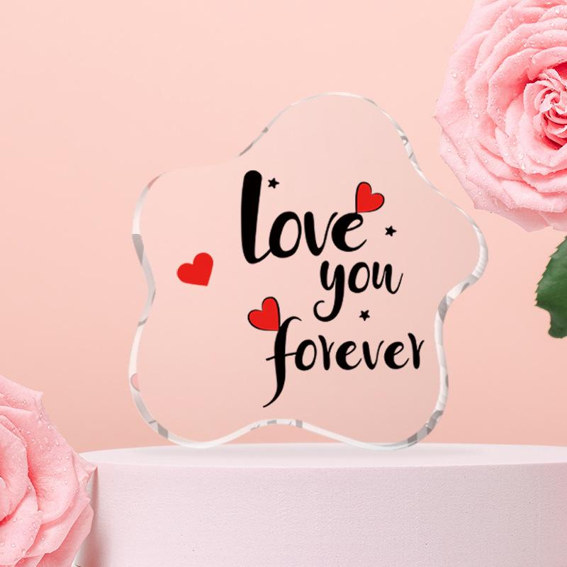Schlafzimmer Wohnzimmer Schreibtischdekoration Geformtes Acryl Valentinstag Muttertag Geschenk Ornament