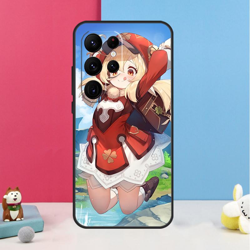 Genshin Impact Klee Hülle für Samsung Galaxy S26 S25 Ultra S20 S21 S22 S23 S24 Plus S10 S25 FE Rückabdeckung Schale