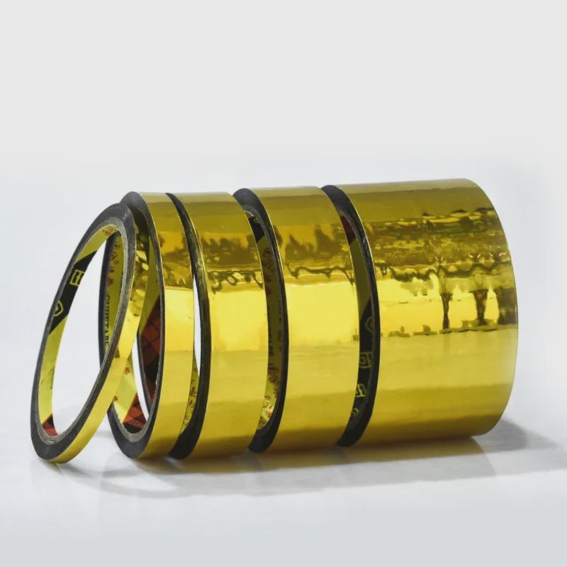 Gold & Silver Solid Color Aluminized BOPP Tape for DIY Decoration & Packaging