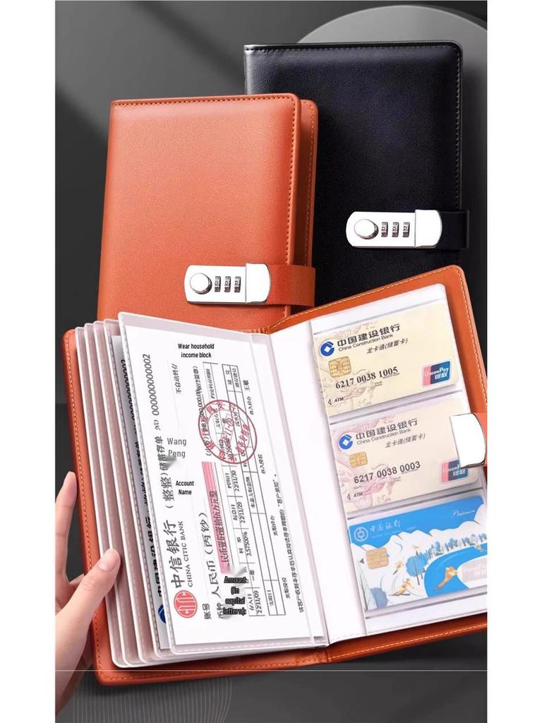 Password-Protected Deposit Book Holder with Combination Lock