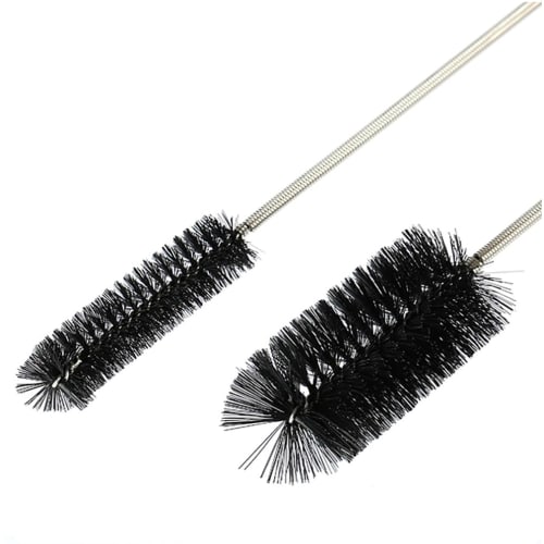 VIEAURA Stainless Steel Pipe Cleaner Wire Brush for Drains, Test Tubes, Aquariums, and Clogs, Cleaning, and Cleaning, Flexible (155cm Long), Black