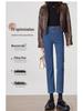 Women's 2024 High-Waisted Slimming Cigarette Pants - Fleece-Lined Autumn/Winter Loose Straight-Leg Jeans