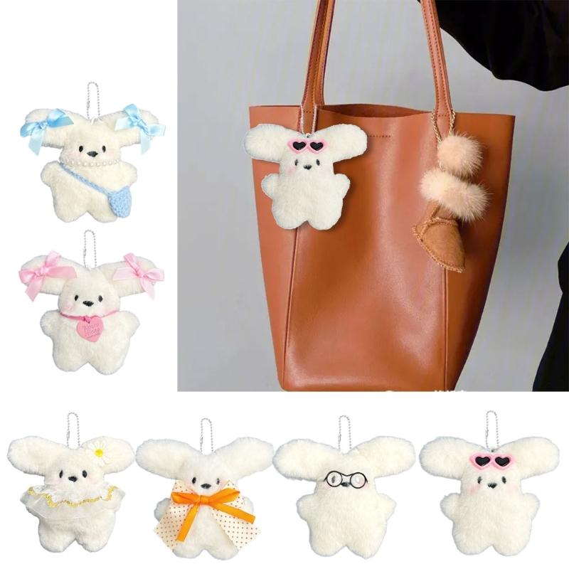 Plush Hanging Decors Soft Key Accessory Plush Key Holder Animal Shape Bag Charm Dog Plush Pendant Suitable for Girls