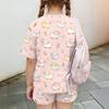 Kids Casual Short Sleeve Top and Shorts Set Animal Print Lightweight Comfortable Summer Outfit for Boys and Girls