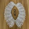 Hollow Polyester Shawl Faux Collar with Pearl Lace and Button