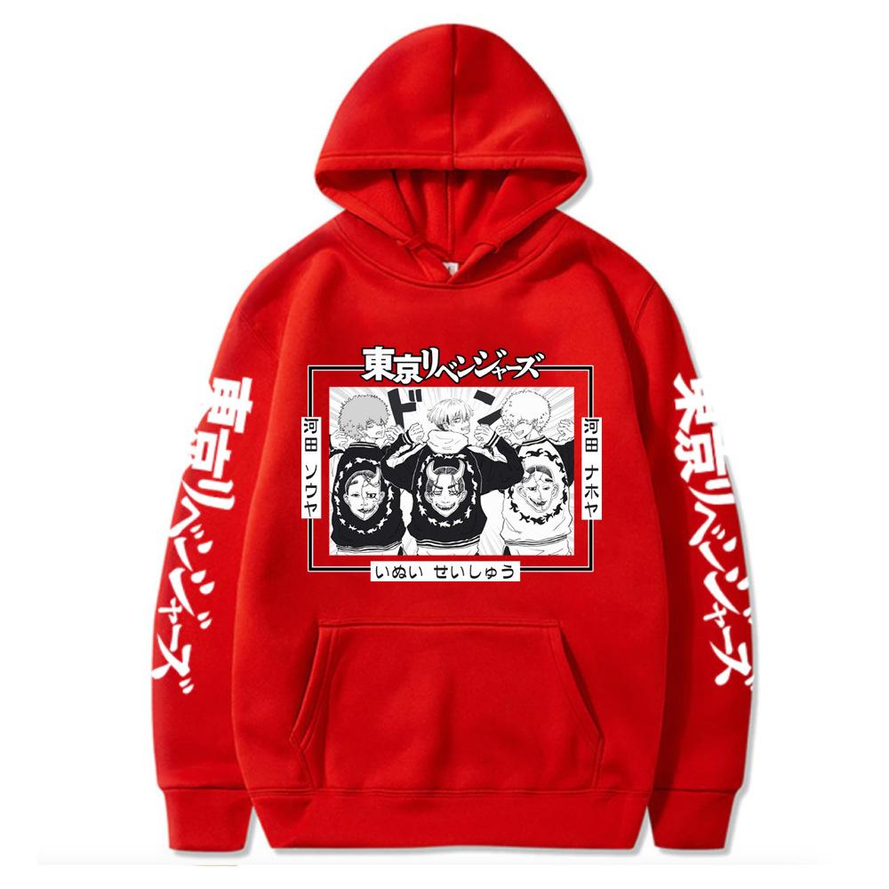 Tokyo Revengers Kawata Soya Hoodies Men Long Sleeve Hooded Sweatshirts Unisex Casual Streetwear Y2K Fashion Clothing
