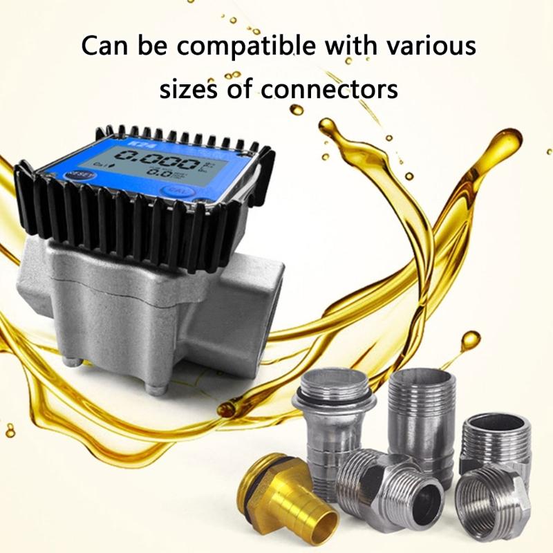 Aluminum 1inch Gear Flow Meter K24 With Clear LCD Display Suitable For Petroleum Industry Engineering Irrigation Experts