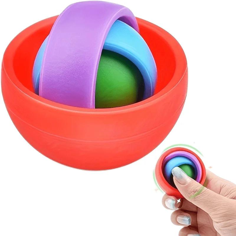 Colorful Sensory Gyroscope Finger Spinner, Anxiety Relief Fidget Toy, Stress Reducing Desk Spinning Top for Adults Kids