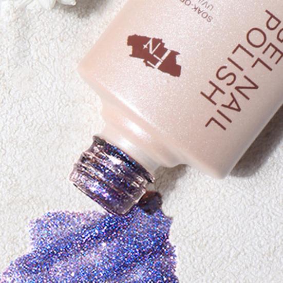 8 ml Katzenaugen-Kleber, glitzernder, schnell trocknender Quicksand-Nagelkunst-Gel-Nagellack mit feiner Textur für die Schönheit