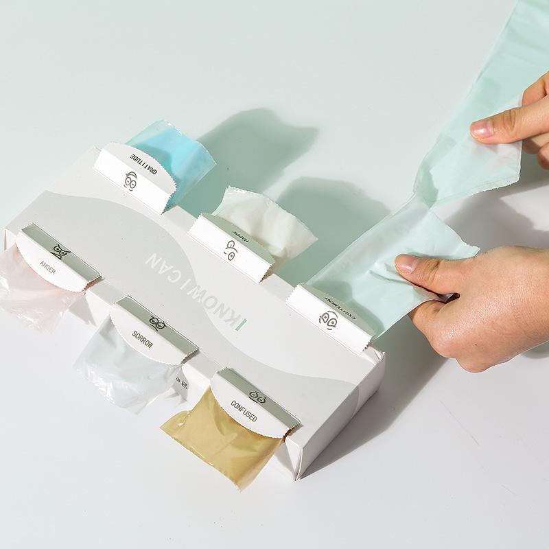 Compact Colored Mini Trash and Sickness Bags for Household, Desktop, and Car Use