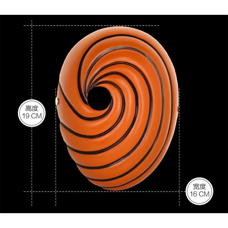 Japan Anime Cartoons Unisex Tobi Obito Akatsuki Ninja Madara Maskerade Cosplay Vollgesichts-Harz Partymaske Maske