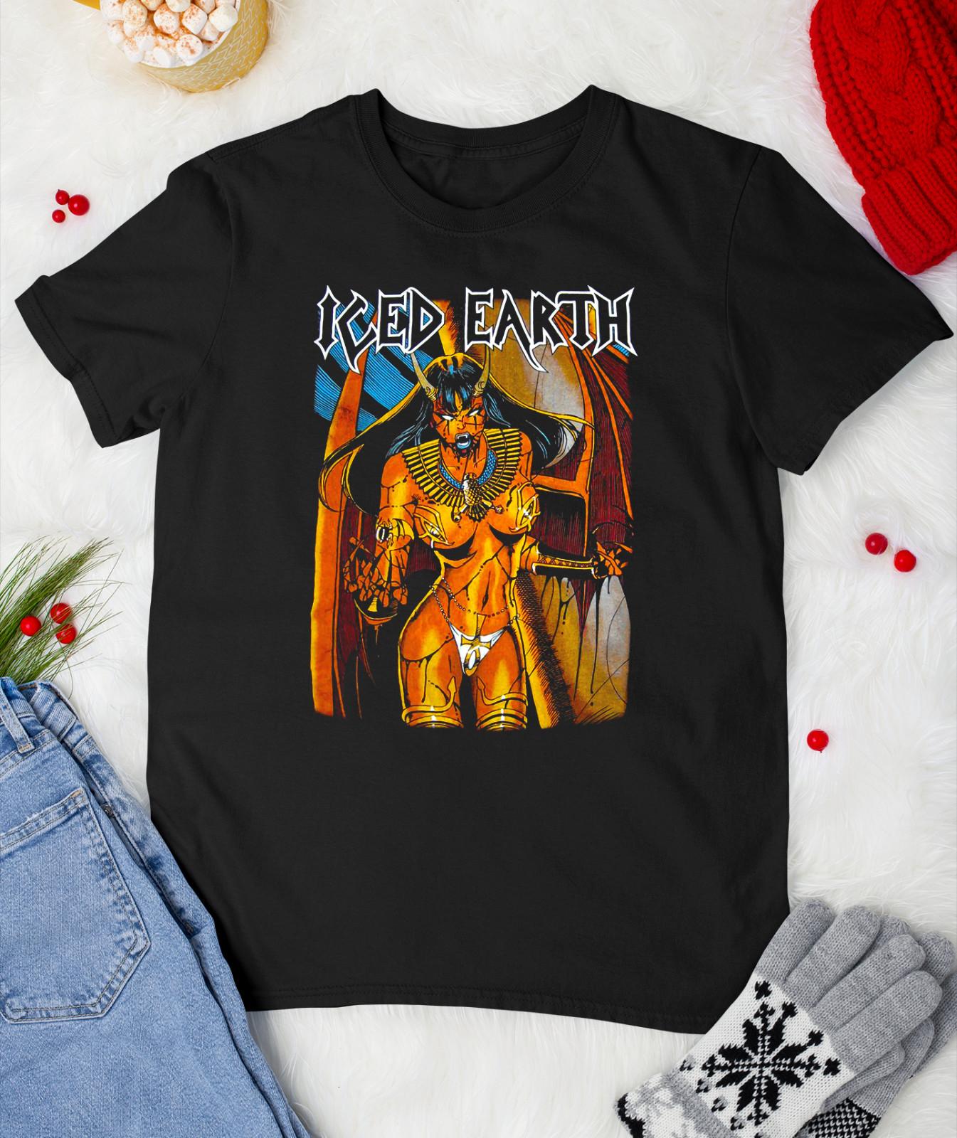 Дни Чистилища Iced Earth Футболка Хлопок Черный Размер S-234XL Унисекс S