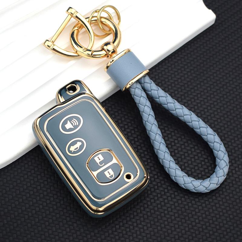2/3/4 Buttons TPU Car Key Case Cover Keychain Holder For Toyota Camry Prius Land Cruiser Prado 150 Crown For Subaru Foreste XV