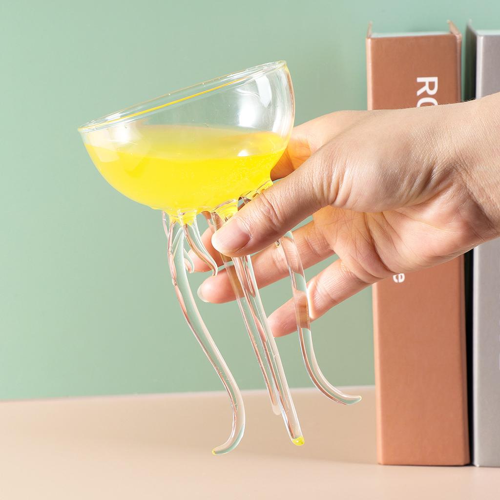 Kreativní chobotnicové sklenice na koktejly Personalizované medúzové sklenice Chobotnicové sklenice na víno Martini Barové sklenice