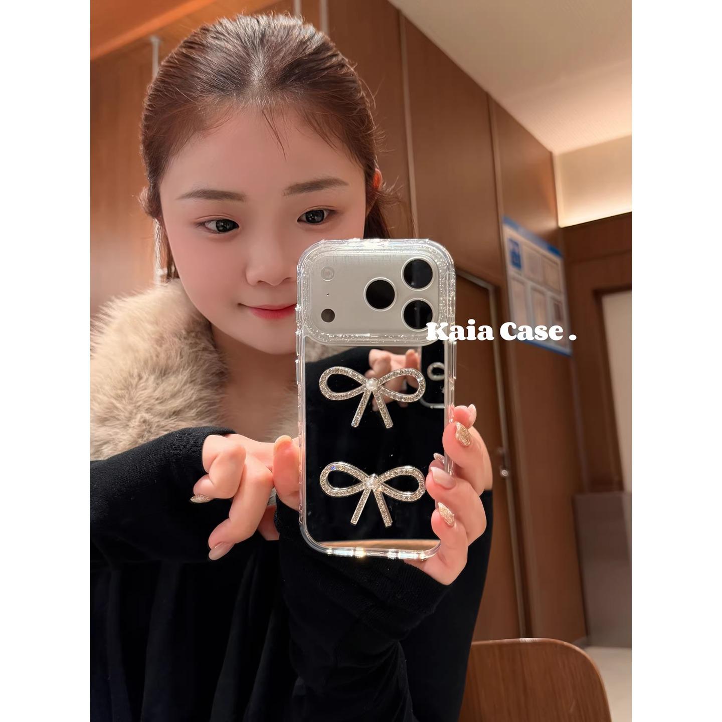 

Rhinestone Bow Mirror Case for iPhone 7 Pro Max/6 Pro – Spicy Girl Edition