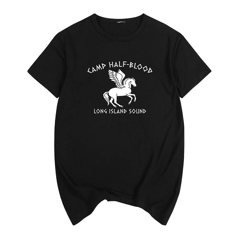 Herren Hochwertige Kleidung 100% Baumwolle T-Shirt Camp Half Blood Grafikdruck T-Shirt Hip Hop Unisex Kleidung Damen Übergroße T-Shirts