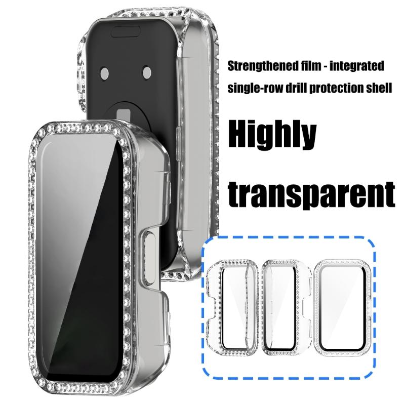 Screen Protectors Case For Band 9/8 Full Coverage PC Bumper for Smartwatch Protective Cover Case