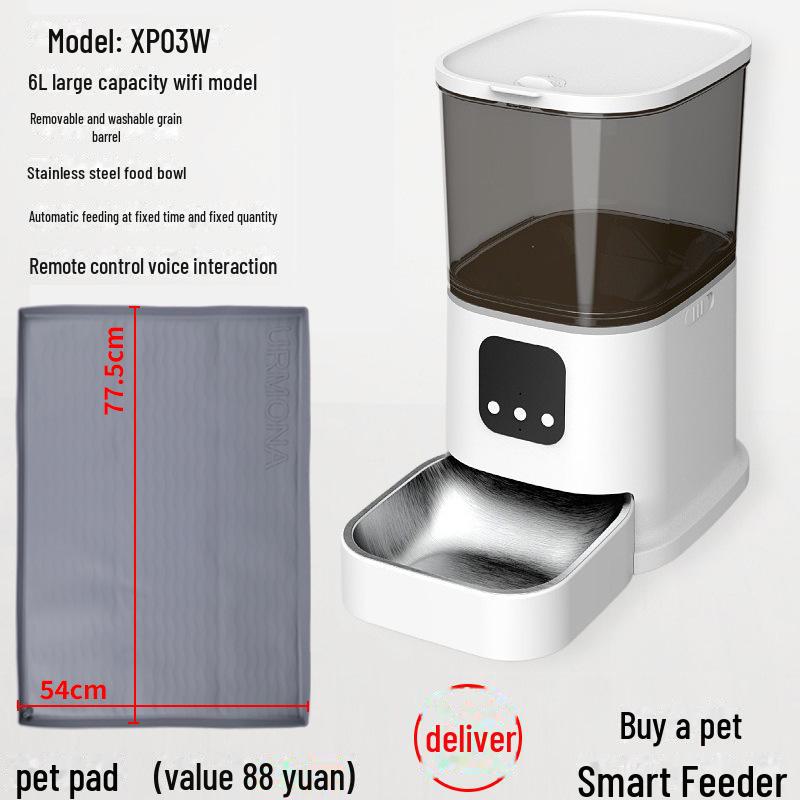 Smart Pet Feeder: Automatic Timer, Portion Control, Remote Viewing, and Interactive Feeding for Cats and Dogs