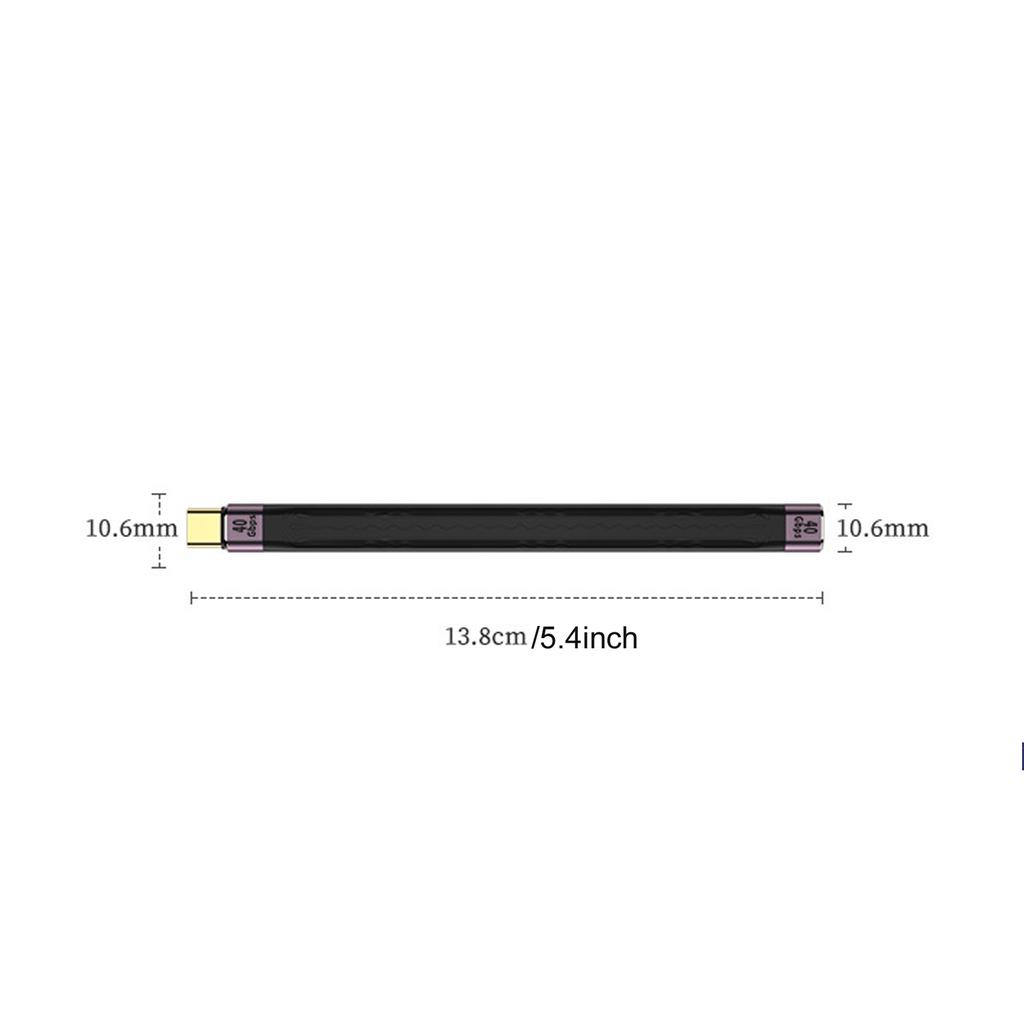 Ultra Short Type C Cable USB Female to Type-C Male Fast Charger Sync Data Cable