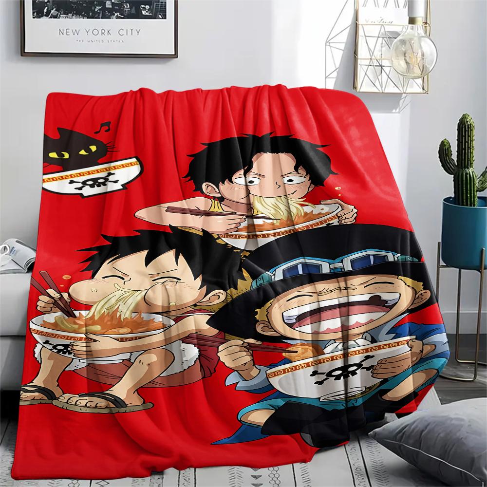 Manta de Franela con Estampado de Personaje de One Piece, Alta calidad Cómoda para Todas las Estaciones, Decoración del Hogar, Calidez y Comodidad, Perfecta para Regalos de Navidad