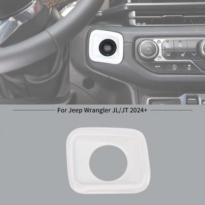 Center Console White Engine Start/Stop Button Cover for Jeep Wrangler JL JT 24+
