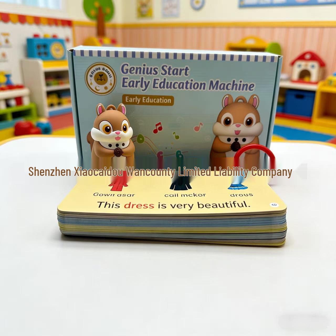 Squirrel-Shaped Toddler Learning Set: Portable Reading Pen & Themed Preschool Toys No Memory