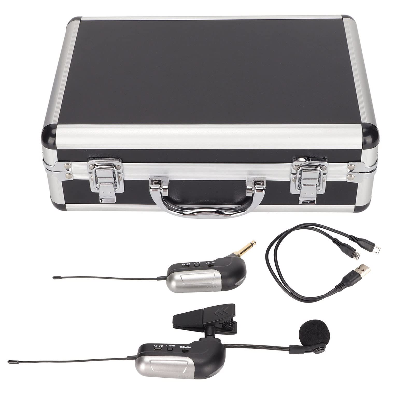 

Wireless Instrument Microphone, Pickup Instrument Microphone for Horn Trumpet Clarinet, UHF Clip Gooseneck Condenser Microphone for Saxophone