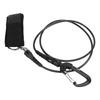 Freediving Lanyard Leash Diving Safety Rope Cable with Wristband Carabiner for Underwater SportsBlack