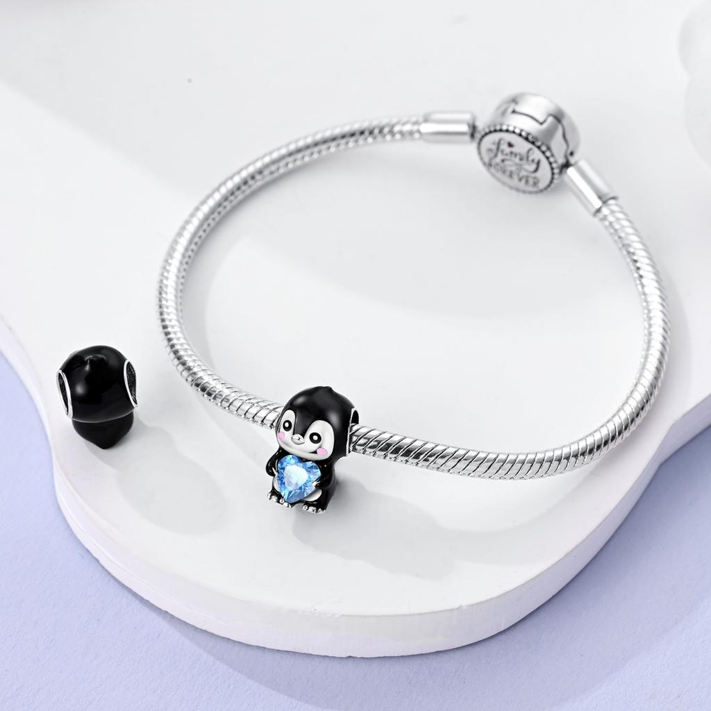 Copper Plated Cute Animals Charms Pendant Lovely Penguin Avocado Dangle Charm Beads Fit Bangle Bracelet Necklace Women Jewelry