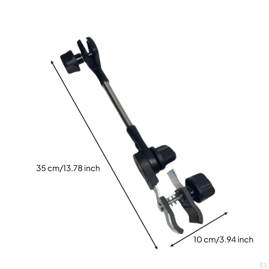 Umbrella Holder with Gooseneck ScrewTightening Clamp Flexible for Cyclists,