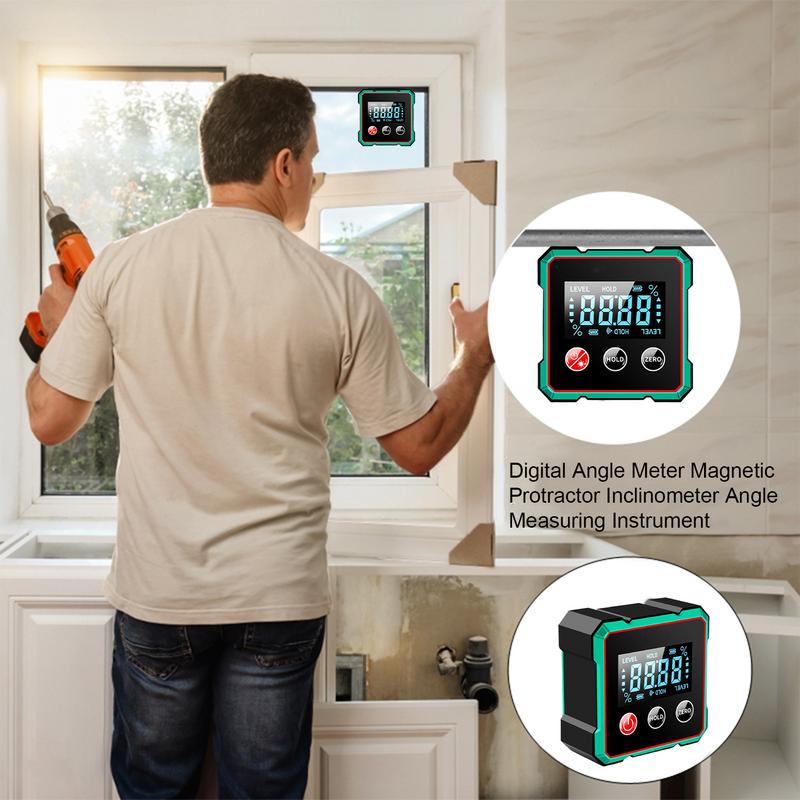 Digital Angle Finder Magnetic Degree Finder Cube Electronic Protractor Woodworking Measuring Tool  Leveler Tool for Enhanced