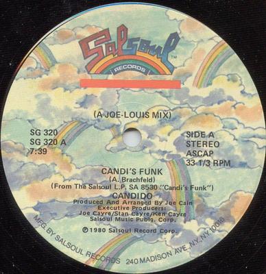 12 Zoll Schallplatte CANDIDO - Candi's Funk SG320 Salsoul Records 1980 US Soul/Funk Gebraucht