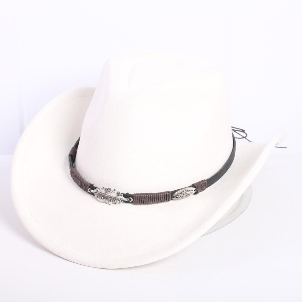 Popular European and American classic suede western cowboy hat men's and women's fashion LO style peach heart cowboy hat